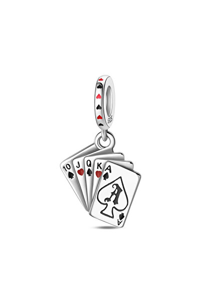 Choice PAC1865 925 Sterling Silver Poker Charms Pendant Metal Playing Cards B...