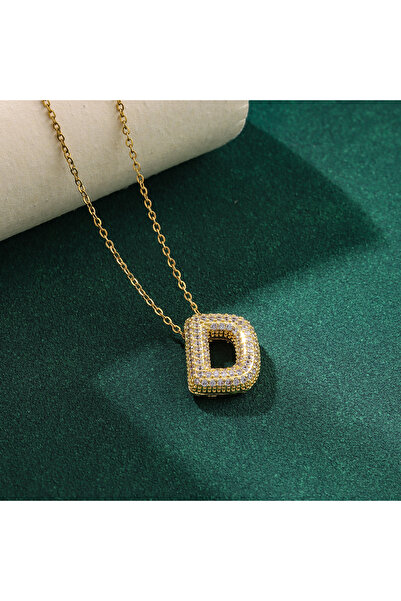 Choice D قلادات جديدة عصرية من الزركون الكريستالي مكونة من 26 حرفًا إنجليزيًا...