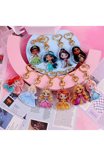 Choice SS0214(10PCS) 1pc/10pcs Disney Princess Series Keychains Cute Sweet Ba...