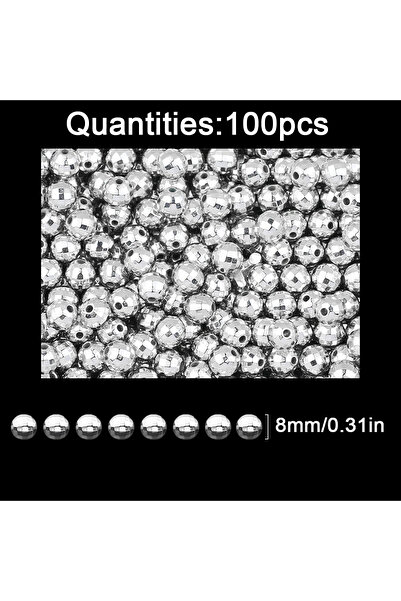 choice2 8 مم، 100 قطعة، 10-200 قطعة، خرز عاكس ديسكو فيفر، 6-16 مم، خرز فاصل ك...