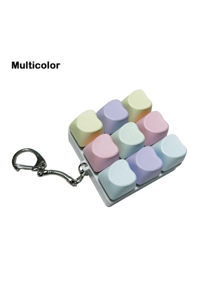 Choice Multicolor 9Keys Button Keycap Fidget Keychain Finger Keyboard Caps To...