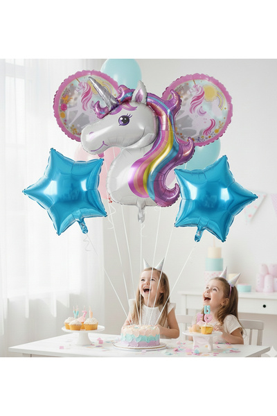 Generic Magical Unicorn Party Balloons - 5 Premium Pieces with a Delightful D...