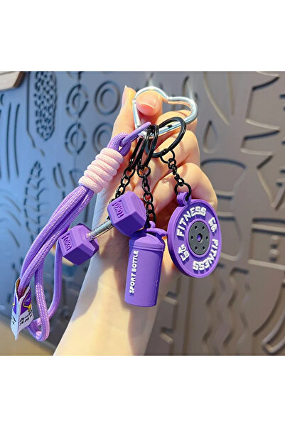 Choice purple Charming Bag Pendant Fitness Keychain For Gym Lovers Premium Gi...