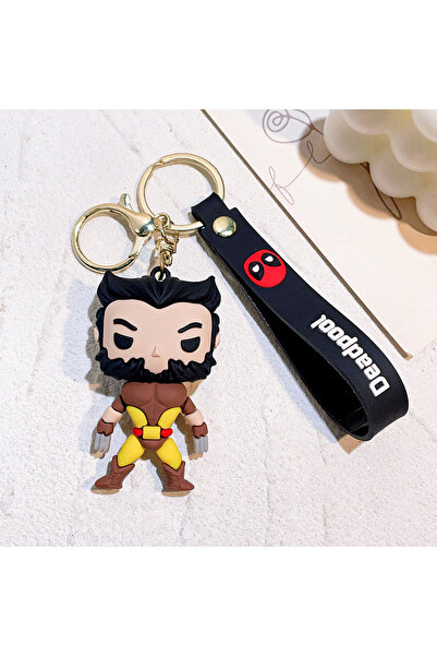 Miniso KC4190 Marvel Deadpool Keychain - Funny Q Version Keyring, Cute Anti-H...