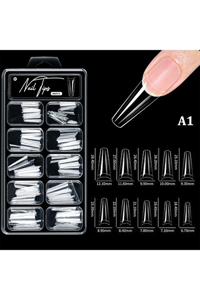 Choice A1 100 قطعة من أطراف الأظافر الاصطناعية المصنوعة من الجل الناعم، قصيرة...