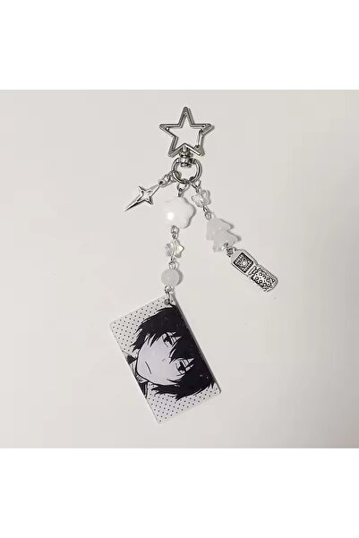 Miniso BSD keychain-black BSD Dazai Osamu and Fyodor inspired keychain Bungou...