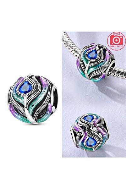 Choice قلادة حلزونية لامعة فضية اللون KYC1645، تناسب الأساور الأصلية، هدية مث...