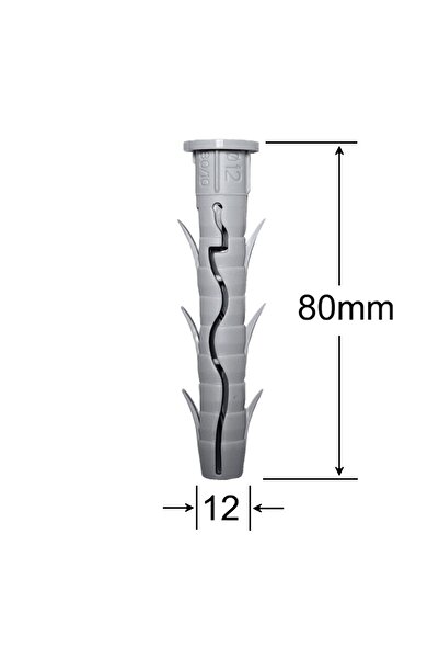 Gray Square 12x80 Winged Dowel - 50pcs/box