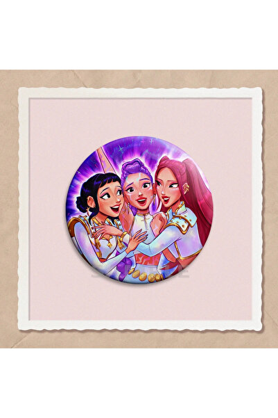 Choice 32MM Style 4 Kpop Demon Hunters Anime Button Pin Rumi Mira Zoey Round ...