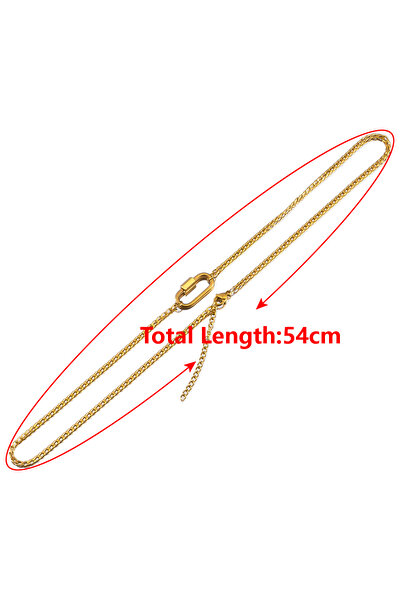 Choice 1pc Gold Color 1pc Stainless Steel Semi-finished Necklace With Adjusta...