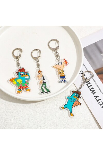 Choice SS0115(4PCS) 4PCS Disney's "Phineas and Ferb" cartoon peripheral keych...