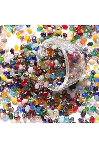 Choice3 MULTI 45 Pcs/Lot 6x8mm AB Mixed Color Faceted Crystal Glass Teadrop B...