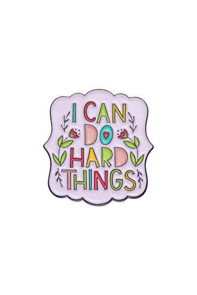 Choice دبوس مينا "أستطيع فعل الأشياء الصعبة" - دبوس عبارات تحفيزية ملهمة مخصص...