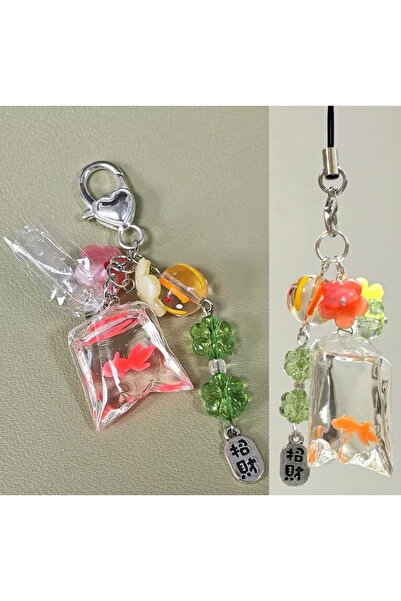 Choice 2pcs Fish Cute Phone Charms Pendant Keychain Y2K Phone Strap Ins Flowe...