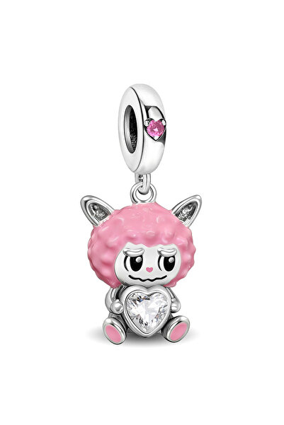 Choice TCE1035P1 925 Sterling Silver Explosion Rabbit Love Heart Bowknot Elf ...