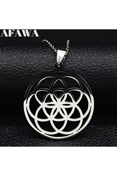 Choice 50 cm O SR Yoga Flower of Life Stainless Steel Mandala Necklace for Wo...
