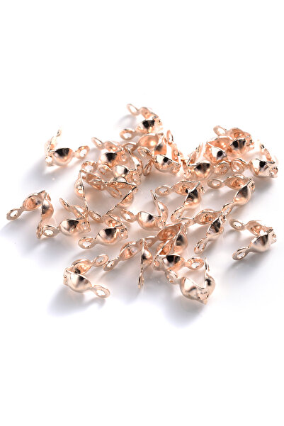 Choice 200 قطعة من موصلات أطراف سلسلة الكرات iYOE بلون ذهبي وردي، مقاس 4×8 مم...