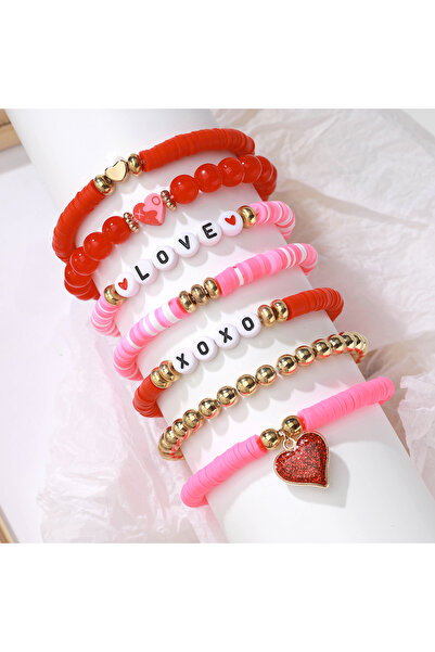 Choice طقم أساور سيراميك ناعمة متعددة الطبقات بلون بني محمر، هدية مثالية لعيد...