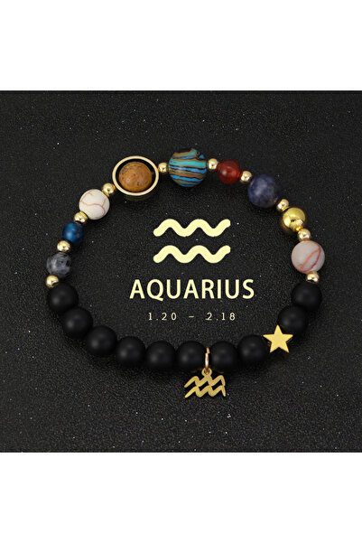 Choice سوار برج الدلو الجديد، بطول 18-19 سم، يضم ثمانية كواكب و12 كوكبة، مصمم...