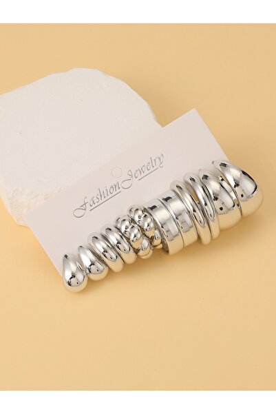 Choice 066-2C 6-18pairs Fashionable Glossy Gold Spray-Coated ABS Earrings,Ski...