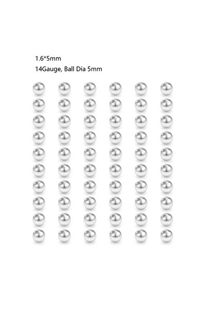 Choice 1.6x5mm 60pcs Surgical Steel Replacement Balls For Body Jewelry Pierci...