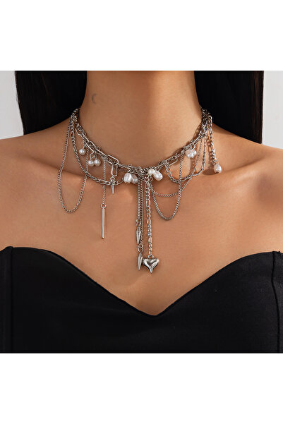 Choice3 Style 3 PuRui 6 Styles Fashion Creative Imitation Pearl Heart Rivet P...