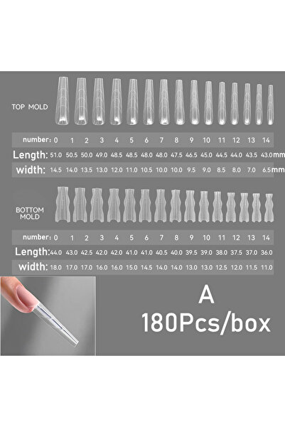 Choice قوالب أظافر مزدوجة ساندويتش F47S-F47X، 180 قطعة، 15 مقاسًا، جديد 2025،...