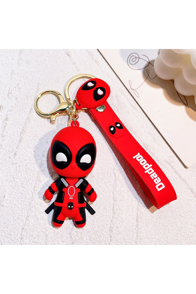 Miniso KC3765 Marvel Deadpool Keychain - Funny Q Version Keyring, Cute Anti-H...