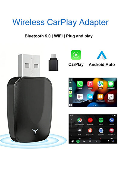 Makrystorm محول كاربلاي لاسلكي لأجهزة آيفون، يحول كاربلاي السلكي إلى لاسلكي، ...