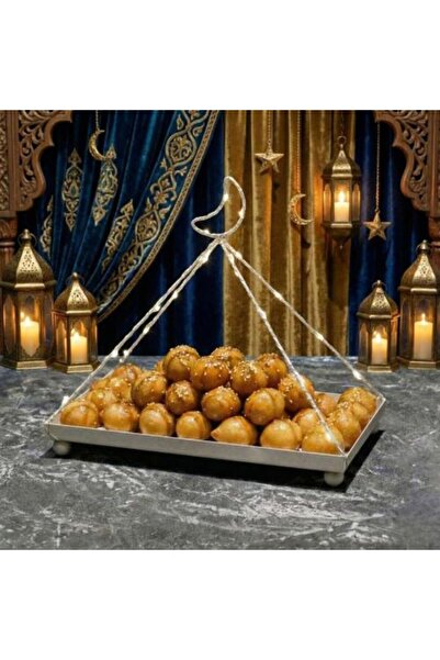 Generic Illuminated Ramadan Crescent Serving Tray - Rectangular