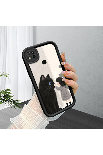 CASEVIBE Redmi 9C Uyumlu, sevimli kedi desenli silikon telefon kılıfı.