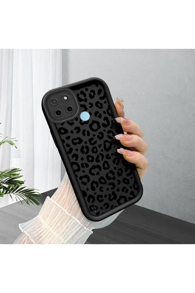 ucuc حافظة من السيليكون الأسود متوافقة مع Realme C25Y/C21Y، مقاومة للصدمات، ح...