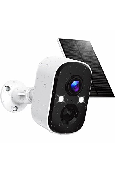 xenomo Xenomo® outdoor surveillance camera with solar panel, 2K HD, color nig...