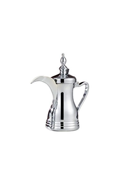 Al Nokhba Stainless Steel Arabic Coffee Dallah, 32 OZ (0.95 L), Silver