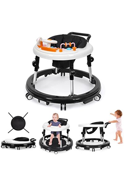 Arabest مشاية أطفال قابلة للطي مزودة بموسيقى وأضواء، مع 9 مستويات ارتفاع قابل...