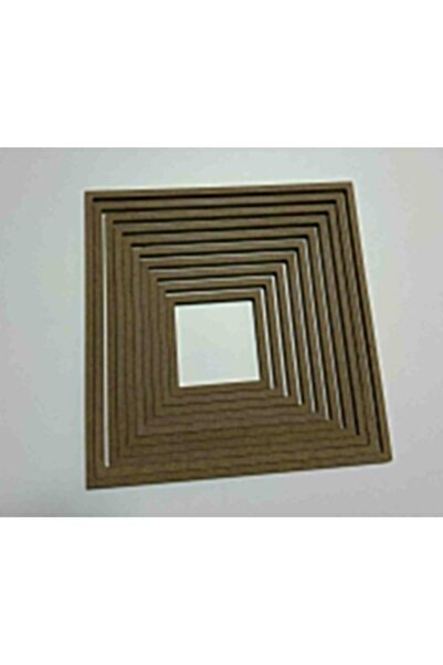 mdf 12'li Kare Ham Mdf, 8mm Kalınlık, 30cm Kasnak, Boyanabilir Vidasız Kasnak
