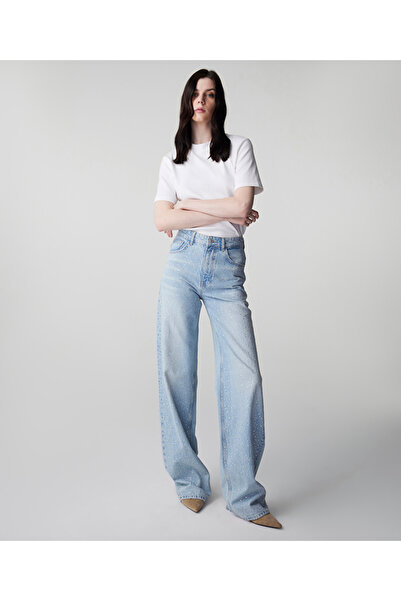 İpekyol Hotfix baskılı jean pantolon