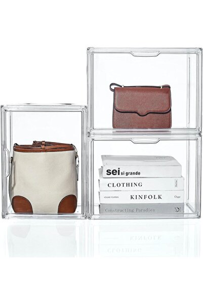 Arabest Purse Organizer for Closet, Clear Acrylic Display Case, Large Handbag...