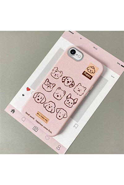 CASEVIBE iPhone 7/8/SE 2020 2022 Uyumlu, çizgi film desenli deri dokulu silik...