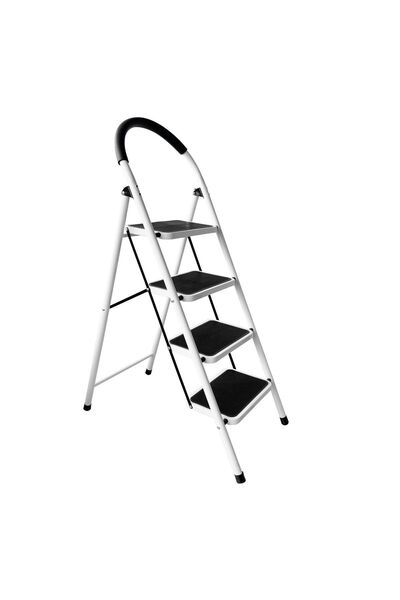 Asil Süper Lüks 4 Basamaklı Katlanır Merdiven | Kaymaz Geniş Basamaklı Ev & M...