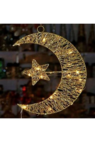 Generica Illuminated crescent moon, battery operated, 30 cm diameter.