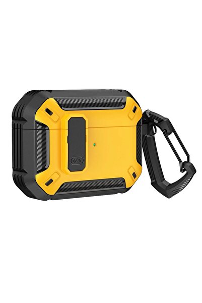 OEM Apple AirPods 4 Protective Armor Case with Carabiner - Yellow