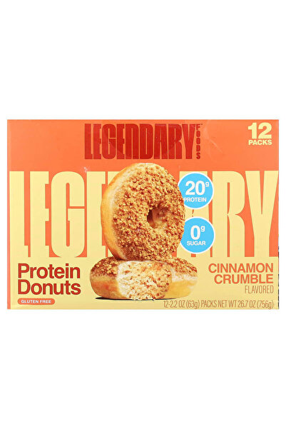 LEGENDARY FOODS دونات البروتين الأسطورية 63 غرام بنكهة القرفة المفتتة