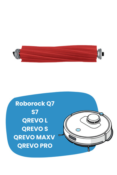Roborock Q Revo S Ana Fırça (Q7-S7-QREVO L-QREVO S-QREVO MAXV- QREVO PRO uyumlu) Turuncu Kauçuk Rulo
