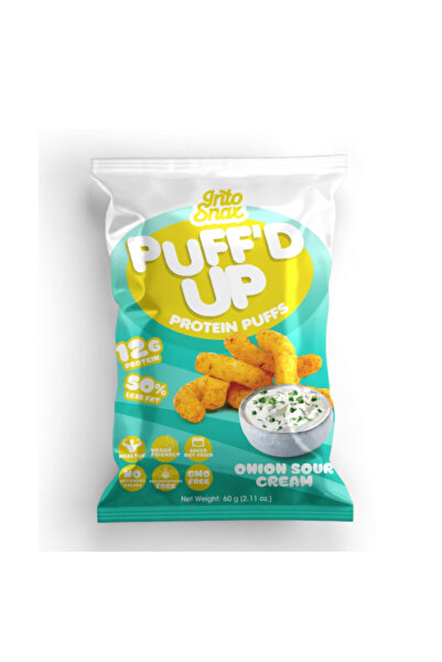 Intosnax رقائق البطاطس المنتفخة بنكهة البروتين والبصل والقشدة الحامضة 60 غرام