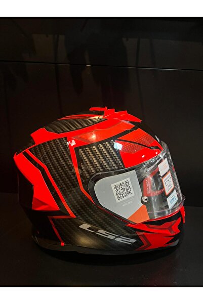LS2 HELMETS FF800 Storm Tracker Helmet - Black / Red 22.06