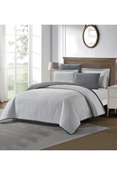 Lifestyle Unique Home All Season 6-Piece Microfiber Reversible King Bedspread...