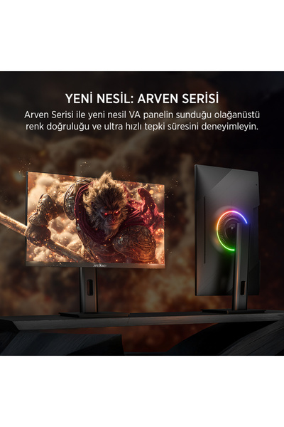 James Donkey Arven A70 27'' 240Hz 0.5Ms FHD VA Panel Gaming RGB Pivot Monitör (Ölü Pikselde Anında Değişim)