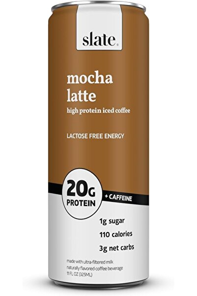 Slate Milk قهوة سلات بروتين موكا لاتيه جاهزة 11 أونصة