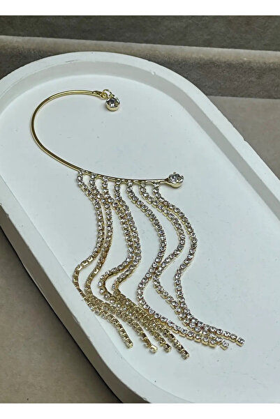 BİJU YILMAZ أقراط Xuping Gold Stone الطويلة - 26ear01